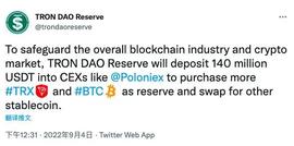 波联储将向波场Poloniex等交易所存入1.4亿枚USDT-ODAILY_TIK:Poloniex