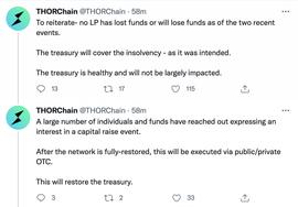 去中心化跨链交易协议THORChain计划通过融资恢复金库储备_USH:ETH