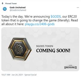 Gods Unchained将推出原生代币GODS并计划进行空投奖励_GOD:Arise Chikun