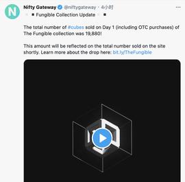 苏富比与Nifty Gateway拍卖艺术家Pak作品，15分钟卖出14882个立方体_NFT:NIFTY