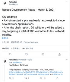 波卡：计划下周进行链重启，Rococo已连接11个平行链_NFT:WORMS价格