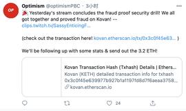 以太坊扩容方案 Optimism 测试网欺诈证明活动获胜者已诞生，将获得 3.2 ETH 奖励_OPTI:IMI