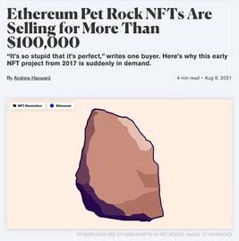 疯狂的NFT：一块“石头”成交价超10万美金，是泡沫吗?-ODAILY_NFT:男生用ethereal当网名什么寓意