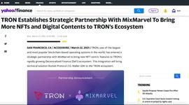 MixMarvel携手TRON达成战略级合作，NFT融合DeFi开启进阶新模式-ODAILY_RON:tronlink安全码