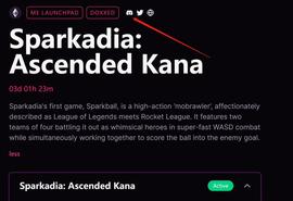 长推：潜在机会——Animoca领投的Free2Own游戏Sparkadia_SCO:CORD