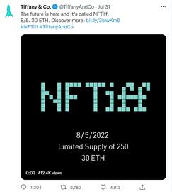5 万美金买1款Tiffany “NFTiff”项链  是投资品还是奢侈品_NFT:MNFT币