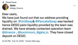 被盗约1700万美元 DeFi 世界的乐高Dego Finance就这样“塌了”吗？_以太坊:STE