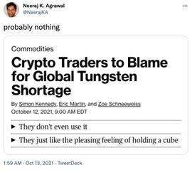 模因成为现实 Tungsten DAO以25万美元购买钨立方体NFT_NFT:TUNA