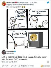 金色观察 | Elon Musk更改推特头像后 狗狗币大涨10%_区块链:ELON