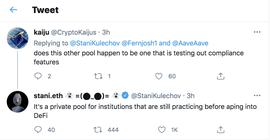 率先打响机构争夺战，借贷龙头Aave测试面向机构的“资金池”_ERG:1COIN