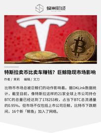 特斯拉卖币比卖车赚钱？巨鲸隐现市场影响_比特币:数字资产