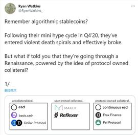 Messari分析师Ryan Watkins：算法稳定币正在复苏_稳定币:MEMES币