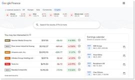 谷歌财经添加专门标签“Crypto”，提供BTC、ETH等价格信息_KEN:MAIN