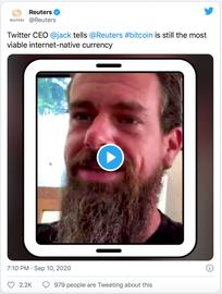 推特CEO Jack Dorsey：比特币是互联网的“原生货币”，要想成功就必须更加直观_比特币:比特币钱包官网下载