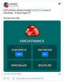 4小时锁定5亿美元，泡菜（KIMCHI）延续寿司（SUSHI）的疯狂，Degenfi轰炸市场_DEF:NFT