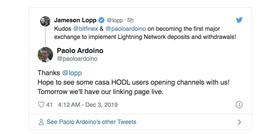 闪电网络获得Bitfinex交易所支持，下一步将迎来稳定币_TAL:ITF