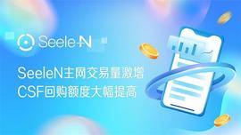 SeeleN主网交易量激增　CSF回购额度大幅提高_SEE:SEELE