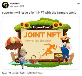 Superrun将与农民世界联合发行NFT_POL:SUP