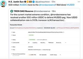 再次增加5亿美元捍卫挂钩 USDD坚定前行_SDD:SIU