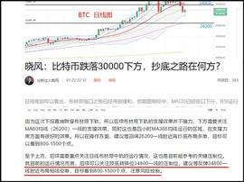 晓风：比特币触底反弹震荡上行,是回光返照还是重归巅峰？_NSI:INS