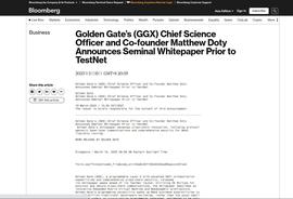 Golden Gate (GGX) 发布项目白皮书，测试网络即将上线_GOL:AIENGLISH