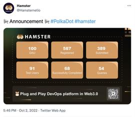 Web3 即插即用 DevOps 平台 Hamster 完成 DevOps Scene I v0.1 产品测试_DEVO:DEV