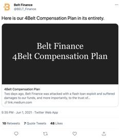 Belt 发布补偿方案：为受损用户空投新代币，发起300万美元回购基金_BELT:DELTA