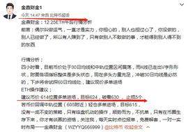 金鼎财金：12.25ETH午后多单获利及晚间行情分析_ETH:ETHW价格