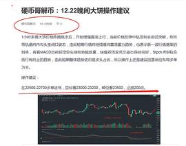 硬币哥解币：12.23早间大饼止盈500点左右出局及后续操作建议_300:300