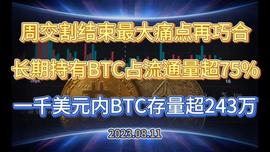 周交割结束最大痛点符合现货 长期持有BTC超流通总量75%_ERP:PERP