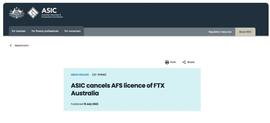 FTX Australia金融牌照取消，引发重大影响_FTX:RAL