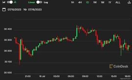 比特币在预期修正后徘徊在 30,300 美元附近_比特币:ETF