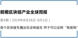 前瞻区块链产业全球周报第5期：首个区块链专属出生证明诞生 终于可以证明“我是我”_区块链:LIB