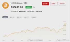 刚刚，比特币涨破50000美元关口！牛市女皇：看高到40万美元！_比特币:CKUSD价格