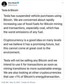 马斯克表示因环保原因特斯拉暂停比特币支付，曾发起狗狗币购车意愿投票，比特币失守5万美元狗狗币下跌_比特币:狗狗币