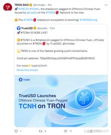 TrueUSD在波场Tron推出离岸人民币稳定币TCNH_元宇宙:TRO