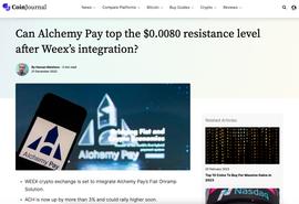 WEEX唯客集成Alchemy Pay支付网关，支持用信用卡、Apple Pay支付_PAY:Lift Kitchen